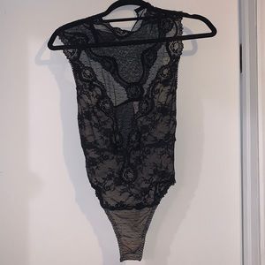 VS mesh black bodysuit